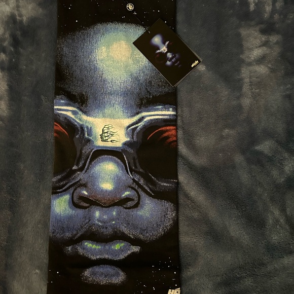 10.Deep Black and Red Graphic Scarf